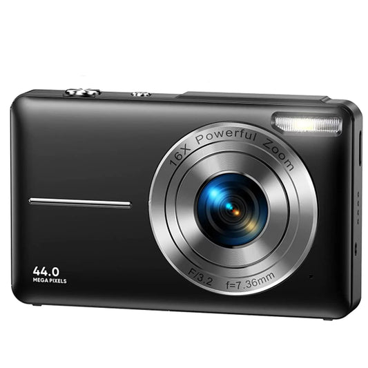 1080P Digital Camera 44MP 16X Zoom with 32GB Card, Compact Point and Shoot Camera for Teens Students